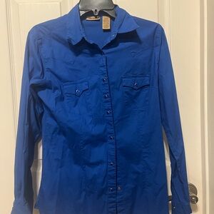 Wrangler Blue Shirt (snaps)